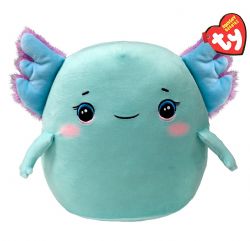 PELUCHE TY SQUISHY BEANIES - CHARLIE L'AXOLOTL BLEU MOYEN 10